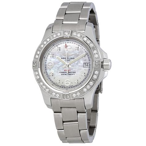 breitling colt mother of pearl|Breitling Colt Lady Mother of Pearl Dial Stainle .